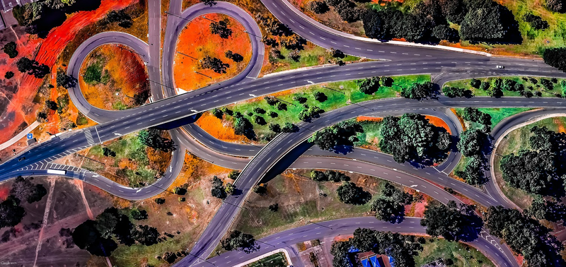 Illustration for article titled These Stunning Geometric Patterns Were Created From Google Earth Images
